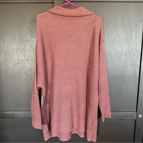 TORRID SWEATER WOMENS OVERSIZE 4 BURGUNDY COWL NECK TUNIC DOLMAN SLEEVE PULLOVER - Picture 2 of 8
